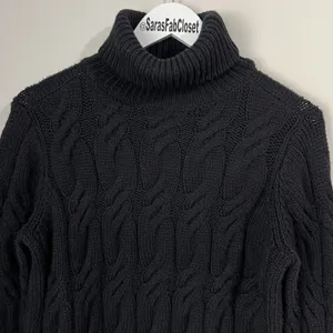 J Brand‎ Sweater Women's Medium Noella 100% Wool Cable Knit Turtleneck Chunky thumbnail 4