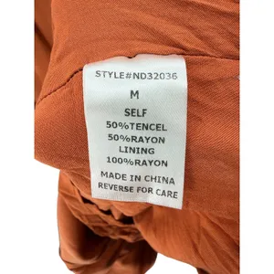 Bohme Rust Midi Dress Medium Long Balloon Sleeve Smocked Bodice Layered Tiered thumbnail 7