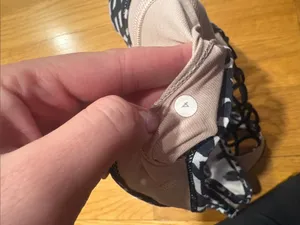 Lululemon Printed Racerback Sports Bra - White & Black thumbnail 4