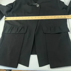 Crea Concept Blazer Jacket Womens Size 8 Black Knit Patch Pockets‎ Formal Wool thumbnail 13