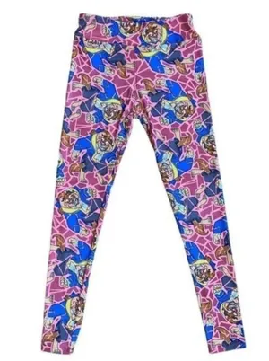 Women’s One Size Disney Leggings • Beauty & The Beast Leisurewear NWOT thumbnail 1