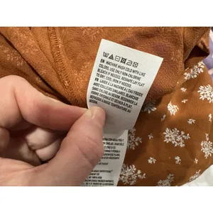 American Eagle Orange Floral Jumpsuit Medium Long thumbnail 6