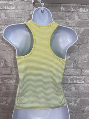 Athleta Yellow Striped Limitless Tank Top thumbnail 3