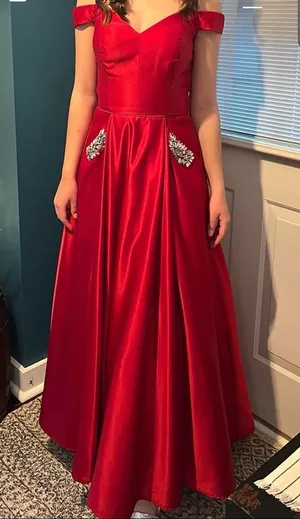 Say Yes To The Prom Chic Scarlet Off-Shoulder size 1 thumbnail 1