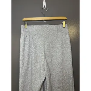 HG Pants Womens Medium Gray Knit Wide Leg Lounge Sweatpants Elastic Waist Casual thumbnail 5