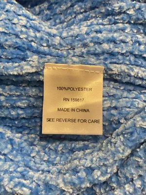 Arula Haisley Waffle Chenille Crop Sweater NWT 0X Blue thumbnail 3