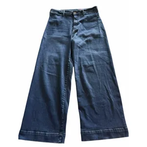 Anthropologie Pilcro The Skipper Jeans Womens 31 Dark Blue High Rise Wide Leg thumbnail 4