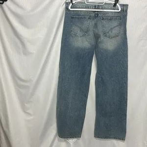 REVICE new with tags Baggy, Straight Leg Jeans in Faded Blue Wash thumbnail 5