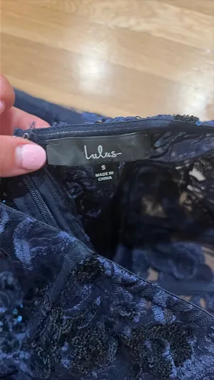 Lulus navy blue hoco dress thumbnail 3