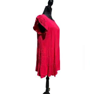 Altard State‎ Red Ruffle Sleeve Tiered Mini Dress Medium Feminine Babydoll Y2K thumbnail 2