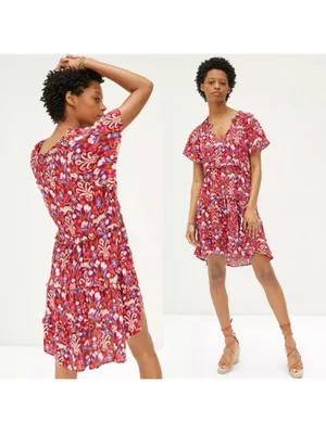 Anthropologie Robin Tiered Mini Dress Shift Fit Flowy Flattering Size Medium thumbnail 3