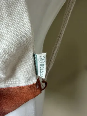 Save The Earth Organic Cotton Canvas Drawstring Backpack Brown thumbnail 3