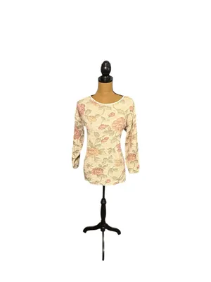 Vintage 90s Basic Editions Floral Tapestry Sweater Small Butter Mom Grannycore thumbnail 5