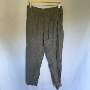 a new day‎ linen rayon gray trousers pockets women's size 10 business casual thumbnail 5