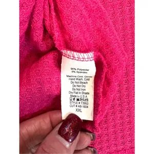 Zig Zag Stripe Black Pink Waffle (2) Sleeveless Babydoll Top 2XL NWOT Plus‎ Size thumbnail 8
