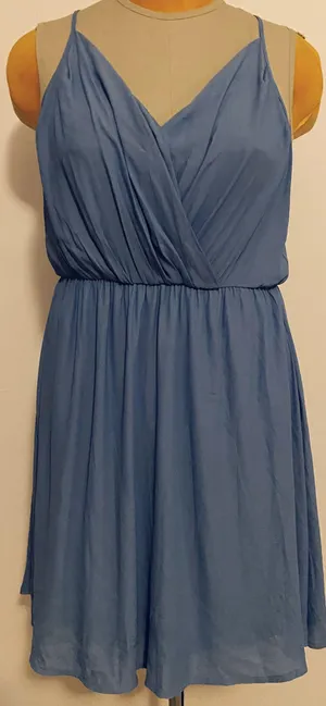 LUSH Baby blue Cami Plunge Dress thumbnail 1