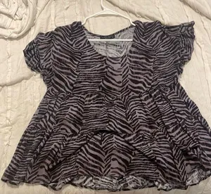 Palmetto Moon zebra print top thumbnail 1