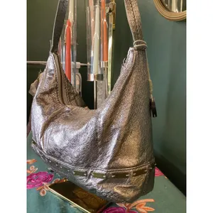 The Sak‎ Hobo Bag Women Small Gold Metallic Leather Slouchy Shoulder Bag thumbnail 3