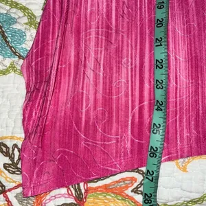 Sami & Jo size medium womens fuchsia short sleeve blouse lightweight stretchy thumbnail 4