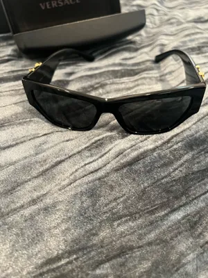 Versace V Logo Sunglasses | Black/Gold | Full Inclusion thumbnail 5