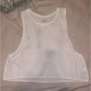 Aerie Crochet Cropped Tank Top thumbnail 1