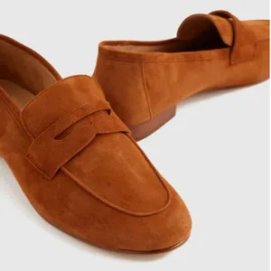 NWOB Italian Suede Penny Loafer Quince Size US 6 thumbnail 1