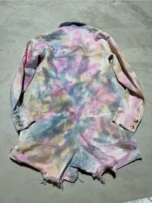 Show me your mumu tegan jumper tropic Tie-Dye Button-Up Romper XS thumbnail 7
