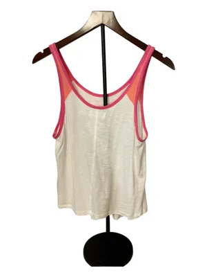 Abercrombie & Fitch Y2K Colorblock Tank Top | White, Pink & Coral | Size Small thumbnail 2