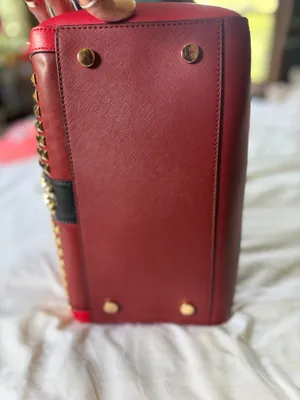 Red Black and Gold Studded Michael Kors Purse. Large. thumbnail 5