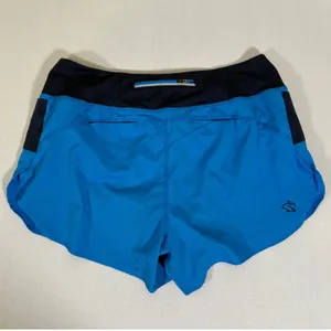 Rabbit Running Shorts Womens Large Blue Navy Pockets Built-in Liner USA Made thumbnail 5