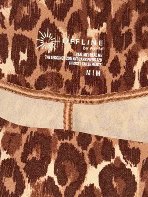 Aerie OFFLINE Leggings Real Me 7/8 High Rise Leopard Print Women’s M Medium thumbnail 10
