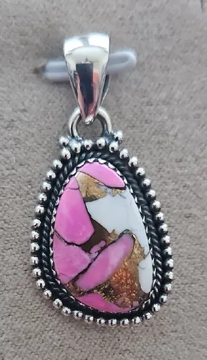 Cotton Candy Turquoise Pendant #4 thumbnail 1