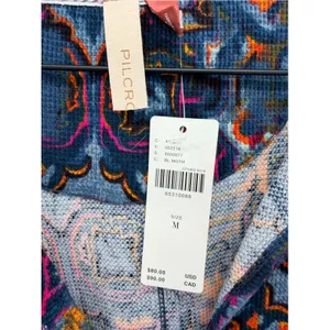 Anthropologie Pilcro Boho Paisley Thermal Top M Split Neck Waffle Whimsigoth New thumbnail 3