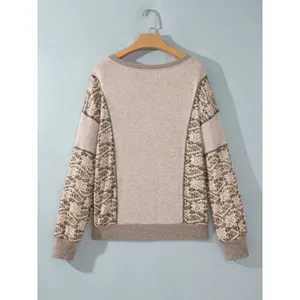 Floral Print Round Neck Long Sleeve Shift Top thumbnail 5