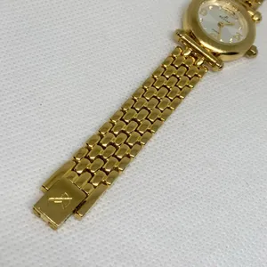 Westar Swiss Eb women’s watch gold tone 25mm quartz analog links band 6”running thumbnail 5