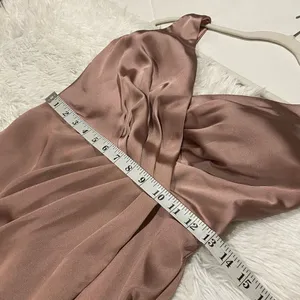 Revelry Blair Satin Gown Bridesmaid Dress in Rose Quartz Size 4 thumbnail 7