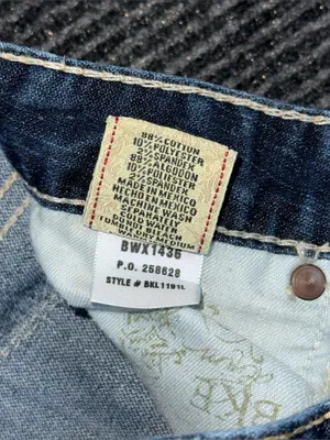 Vintage Y2K Buckle BKE Sabrina Low Rise Flare Jeans Sz 26 x 32.5 Dark Distressed thumbnail 10