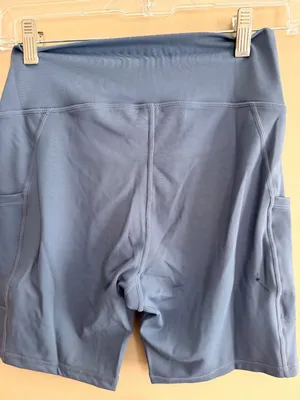 Halara M Blue High-Waisted Womens Athletic Shorts With Side Pockets Size M thumbnail 2