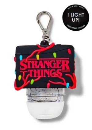 Bath & Body Stranger things Light up sign Pocket bac Holder lights upside down thumbnail 1