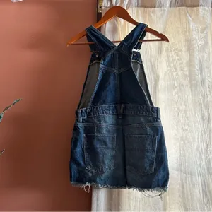 Free People Sunkissed Denim Short Overalls Zip Front‎ Jean Shortalls NEW Size 24 thumbnail 5