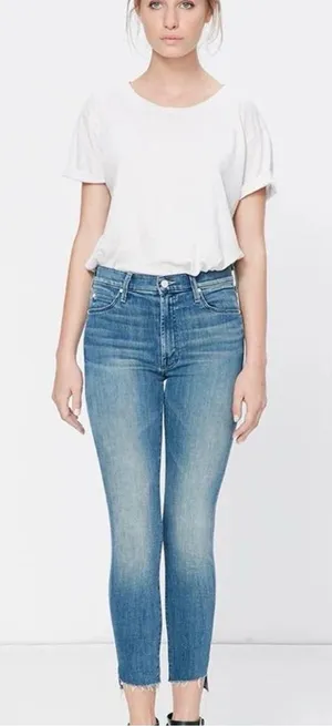 Mother Stunner Zip Ankle Step Fray Jeans thumbnail 1