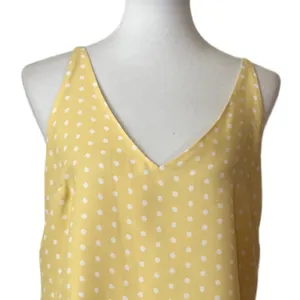 A New Day Target Top Tank Adjustable Straps Butter Yellow Polka Dot Size Medium thumbnail 5