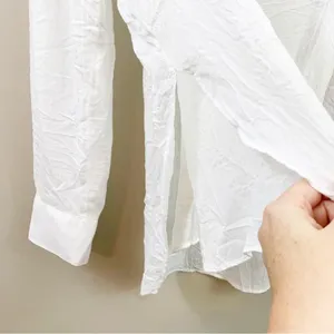 Free People Revolve That's a Wrap Shirt in Ivory thumbnail 4