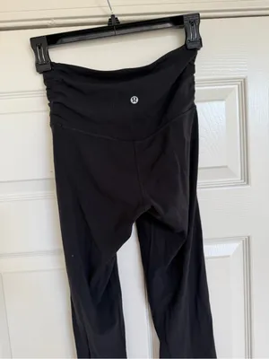 Lululemon Aligned Angles High Rise Yoga Leggings Pants Crop 4 Black thumbnail 4