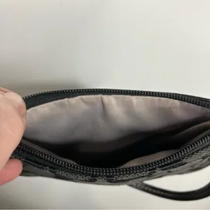 Coach wristlet black‎ gray small thumbnail 6