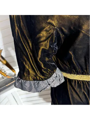 Vintage Victorian blouse crushed velvet brown Vamp whimsigoth cosplay Ren Fair thumbnail 5