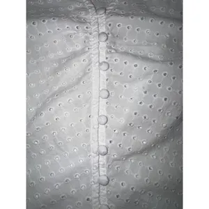 Madewell White Eyelet Button Front Blouse Ruffle Sleeve V-Neck Top AK013‎ Size 6 thumbnail 11