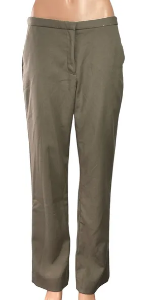 Abercrombie & Fitch Women's Taupe Gray High Rise Wide Leg Trousers Pants Size 28 thumbnail 1