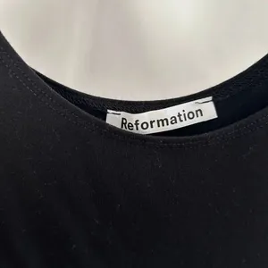 Reformation Black Wrap Midi Dress Tie Waist Sustainable Lyocell Stretch Size S thumbnail 4
