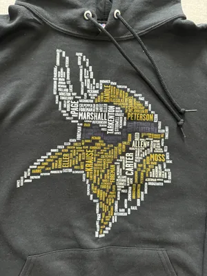 Minnesota Vikings Hoodie Black Size M thumbnail 2